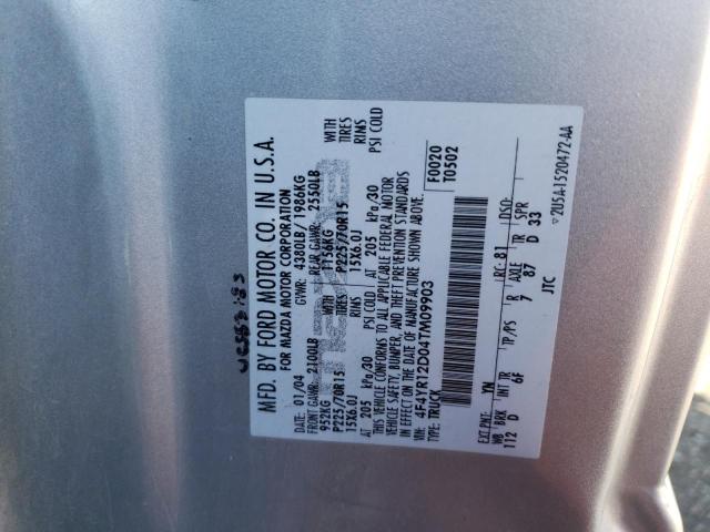 Photo 10 from auction – 2004 MAZDA B2300 with VIN 4F4YR12D04TM09903