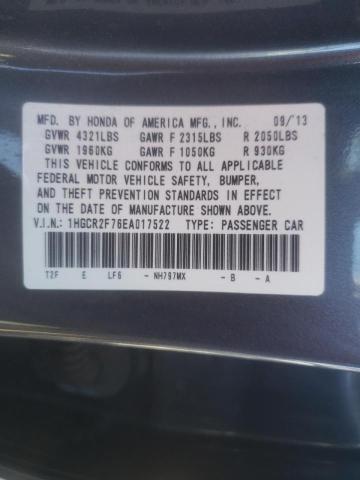 Photo 10 from auction – 2014 HONDA ACCORD EX with VIN 1HGCR2F76EA017522