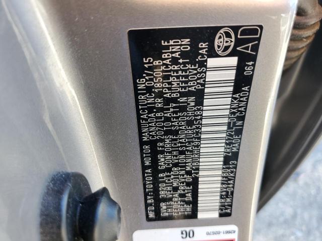 Photo 10 from auction – 2015 TOYOTA COROLLA L with VIN 2T1BURHE9FC335483