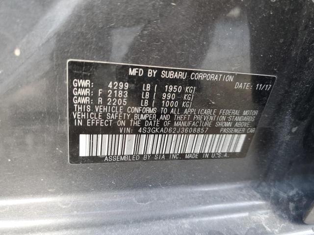 Foto 10 de la subasta – 2018 SUBARU IMPREZA PR con VIN 4S3GKAD62J3608857