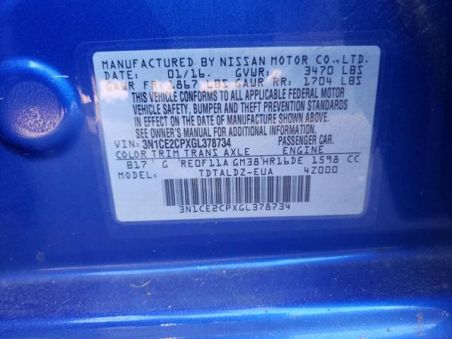Photo 10 from auction – 2016 NISSAN VERSA NOTE with VIN 3N1CE2CPXGL378734
