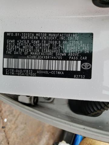 Photo 10 from auction – 2011 TOYOTA CAMRY BASE with VIN 4T4BF3EKXBR144705
