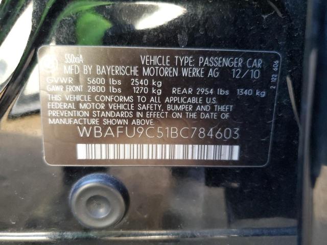 Photo 10 from auction – 2011 BMW 550 XI with VIN WBAFU9C51BC784603