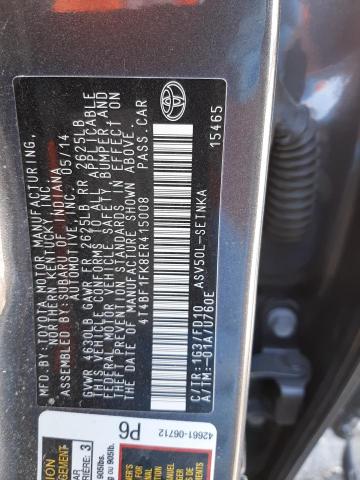 Photo 10 from auction – 2014 TOYOTA CAMRY L with VIN 4T4BF1FK8ER415008