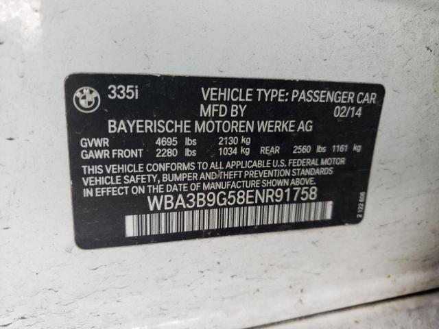 Photo 10 from auction – 2014 BMW 335 XI with VIN WBA3B9G58ENR91758