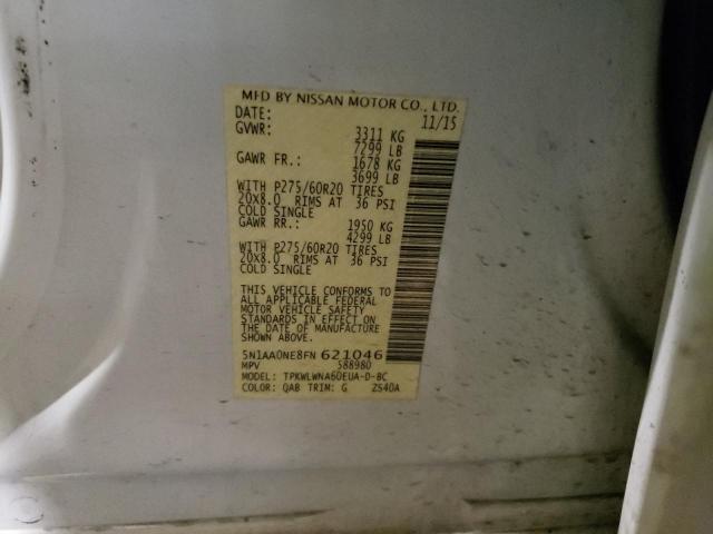 Photo 10 from auction – 2015 NISSAN ARMADA PLA with VIN 5N1AA0NE8FN621046
