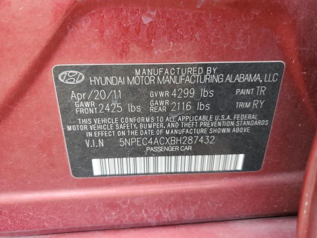 Photo 10 from auction – 2011 HYUNDAI SONATA SE with VIN 5NPEC4ACXBH287432