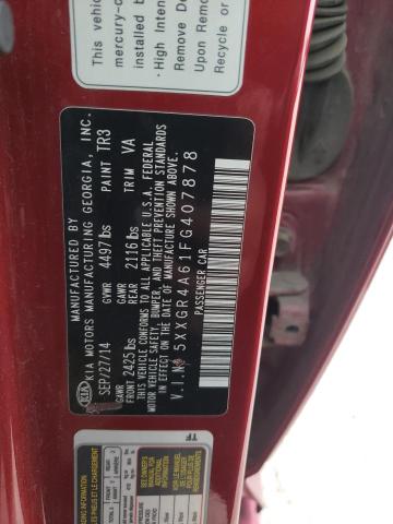 Photo 10 from auction – 2015 KIA OPTIMA SX with VIN 5XXGR4A61FG407878