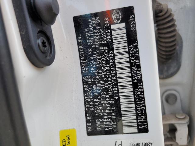 Photo 10 from auction – 2016 TOYOTA CAMRY LE with VIN 4T1BF1FK1GU178195