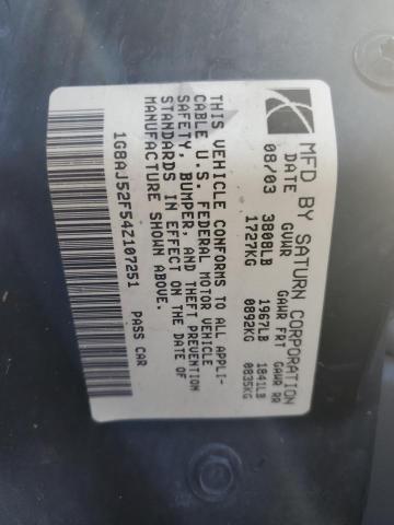 Photo 10 from auction – 2004 SATURN ION LEVEL with VIN 1G8AJ52F54Z107251