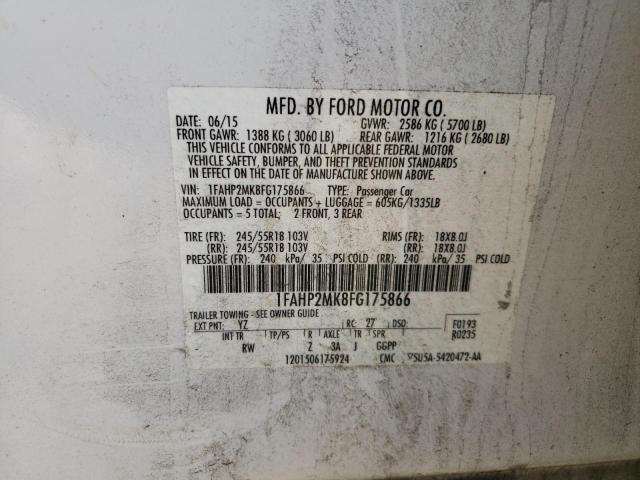 Photo 10 from auction – 2015 FORD TAURUS POL with VIN 1FAHP2MK8FG175866