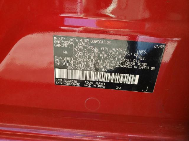 Photo 10 from auction – 2009 TOYOTA RAV4 with VIN JTMZF33V59D009152