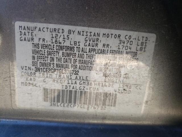 Photo 10 from auction – 2016 NISSAN VERSA NOTE with VIN 3N1CE2CP7GL376732