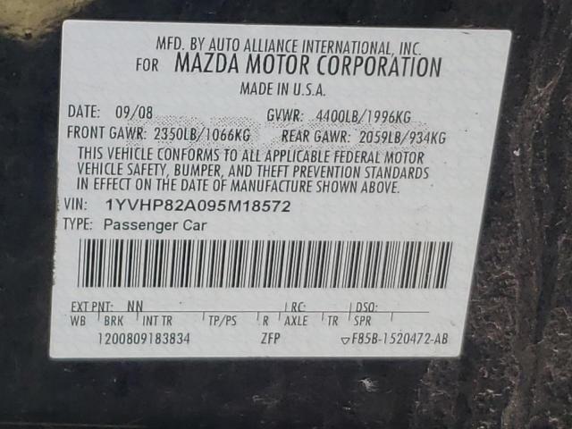 Photo 10 from auction – 2009 MAZDA 6 I with VIN 1YVHP82A095M18572