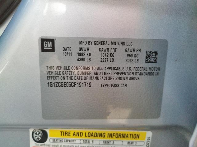 Photo 10 from auction – 2012 CHEVROLET MALIBU 1LT with VIN 1G1ZC5E05CF191719