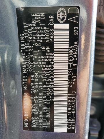 Photo 10 from auction – 2018 TOYOTA COROLLA L with VIN 2T1BURHE9JC024368