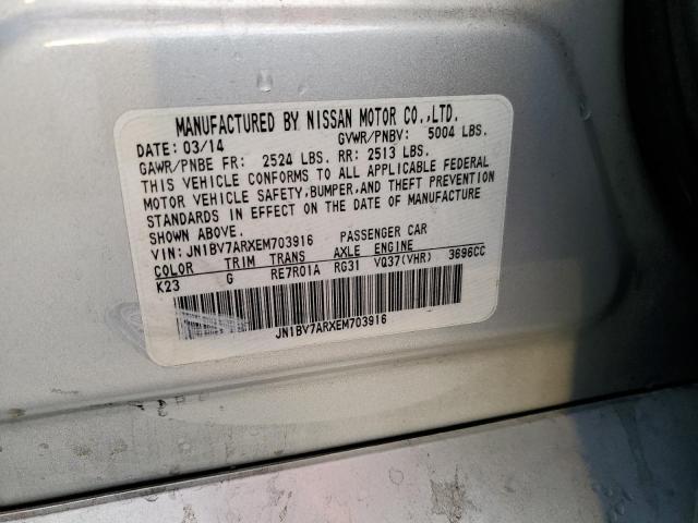 Photo 10 from auction – 2014 INFINITI Q50 BASE with VIN JN1BV7ARXEM703916
