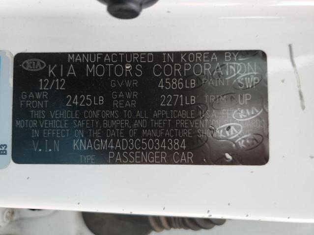 Photo 10 from auction – 2012 KIA OPTIMA HYB with VIN KNAGM4AD3C5034384