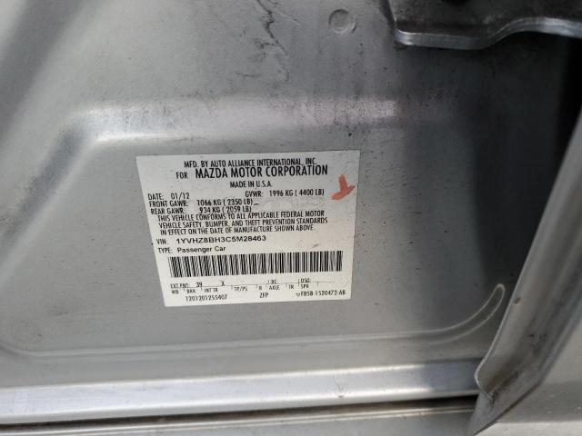 Photo 10 from auction – 2012 MAZDA 6 I with VIN 1YVHZ8BH3C5M28463