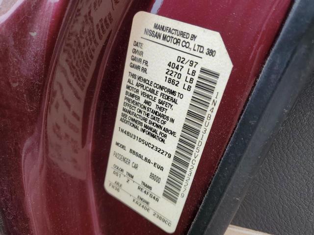 Photo 10 from auction – 1997 NISSAN ALTIMA XE with VIN 1N4BU31D5VC232279