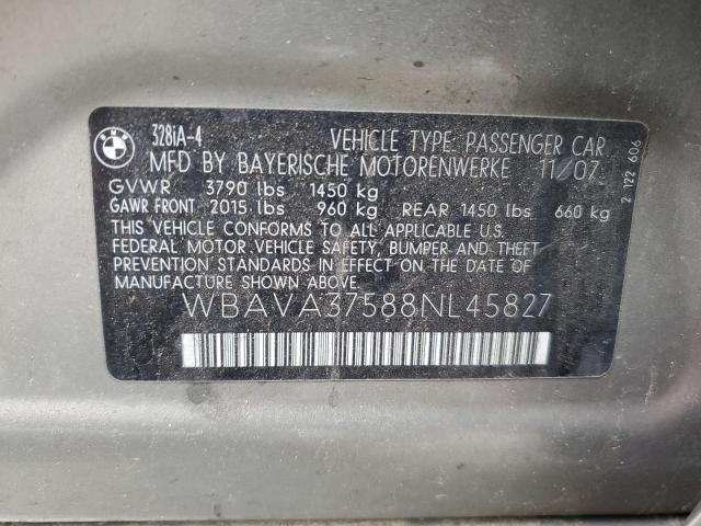 Photo 10 from auction – 2008 BMW 328 I with VIN WBAVA37588NL45827