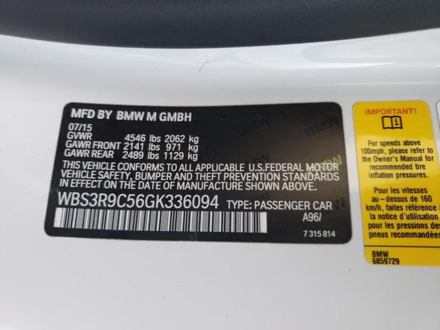 Photo 10 from auction – 2016 BMW M4 with VIN WBS3R9C56GK336094