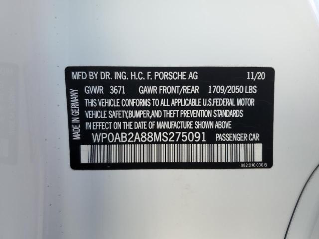 Photo 10 from auction – 2021 PORSCHE CAYMAN S with VIN WP0AB2A88MS275091
