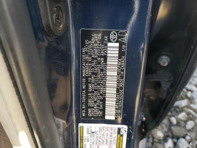 Photo 10 from auction – 2005 TOYOTA COROLLA with VIN 2T1BR32E85C493531