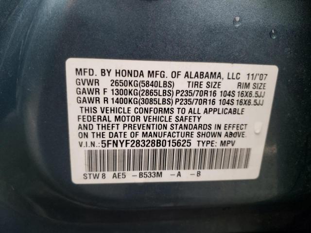 Zdjęcie 10 z aukcji – 2008 HONDA PILOT SE z VIN 5FNYF28328B015625