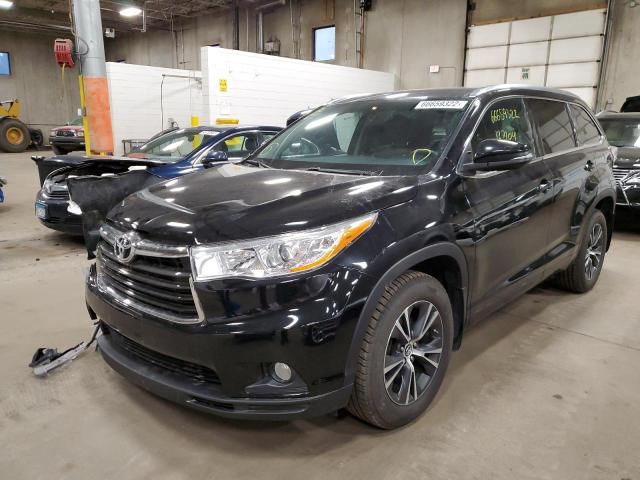 Photo 2 from auction – 2016 TOYOTA HIGHLANDER with VIN 5TDJKRFH1GS308902