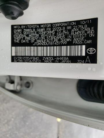 Photo 10 from auction – 2011 TOYOTA PRIUS with VIN JTDKN3DU1B1437799