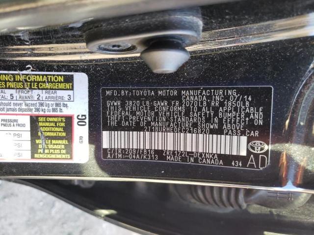 Photo 10 from auction – 2014 TOYOTA COROLLA L with VIN 2T1BURHE0EC216820