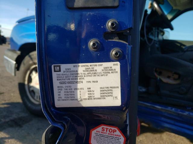 Photo 10 from auction – 2003 CHEVROLET SILVERADO with VIN 1GCEC19V23Z143274