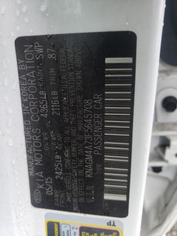 Photo 10 from auction – 2015 KIA OPTIMA LX with VIN KNAGM4A73F5645708