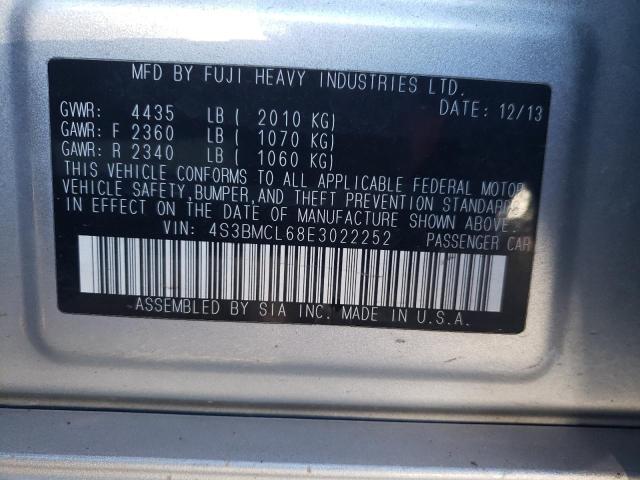 Photo 10 from auction – 2014 SUBARU LEGACY 2.5 with VIN 4S3BMCL68E3022252