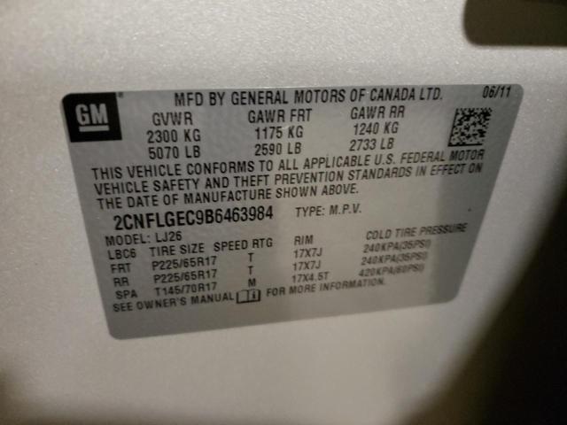 Photo 10 from auction – 2011 CHEVROLET EQUINOX LT with VIN 2CNFLGEC9B6463984