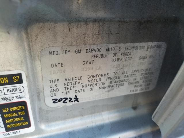 صورة رقم 10 من المزاد - 2005 CHEVROLET AVEO BASE مع VIN KL1TD52665B326193