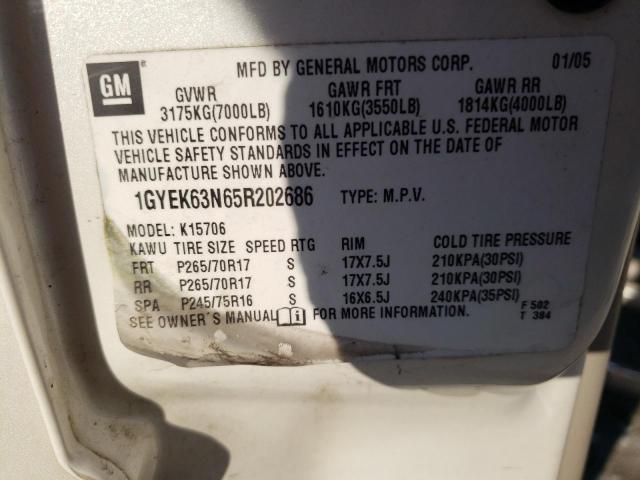 Photo 10 from auction – 2005 CADILLAC ESCALADE with VIN 1GYEK63N65R202686