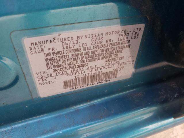Photo 10 from auction – 2014 NISSAN VERSA NOTE with VIN 3N1CE2CP4EL360954
