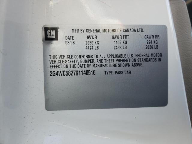 Photo 10 from auction – 2009 BUICK LACROSSE C with VIN 2G4WC582791140516
