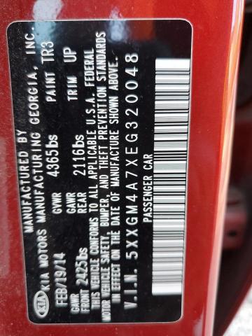 Photo 10 from auction – 2014 KIA OPTIMA LX with VIN 5XXGM4A7XEG320048