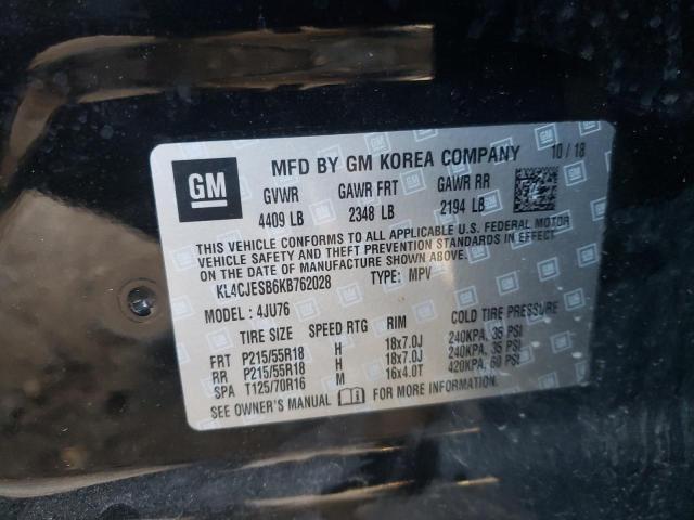 Photo 10 from auction – 2019 BUICK ENCORE PRE with VIN KL4CJESB6KB762028