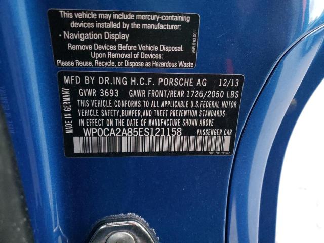 Photo 10 from auction – 2014 PORSCHE BOXSTER with VIN WP0CA2A85ES121158