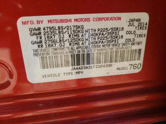 Photo 10 from auction – 2015 MITSUBISHI OUTLANDER with VIN JA4AD3A31FZ004396