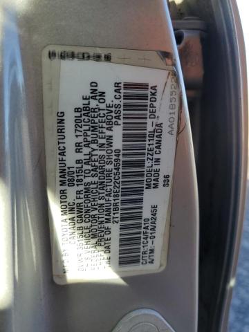 Photo 10 from auction – 2002 TOYOTA COROLLA CE with VIN 2T1BR18E22C545940