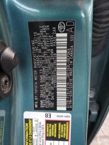 Photo 10 from auction – 2010 TOYOTA COROLLA BA with VIN 2T1BU4EE9AC386708