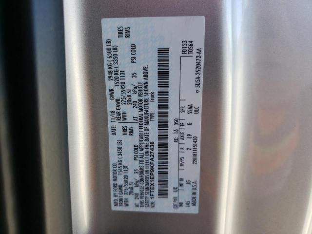 Photo 10 from auction – 2019 FORD F150 SUPER with VIN 1FTEX1EP9KFA27436