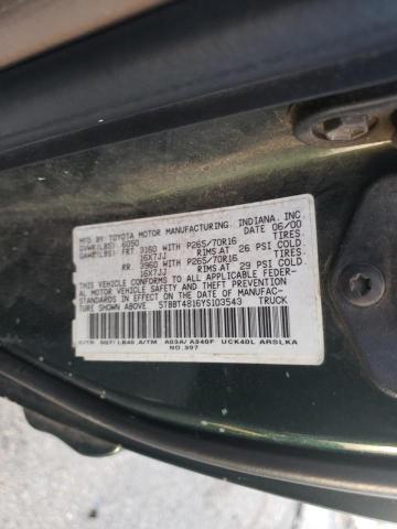 Photo 10 from auction – 2000 TOYOTA TUNDRA ACC with VIN 5TBBT4816YS103543