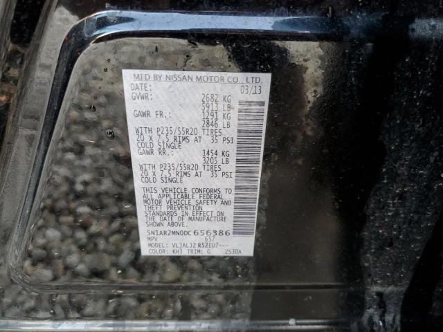 Photo 10 from auction – 2013 NISSAN PATHFINDER with VIN 5N1AR2MN0DC656386