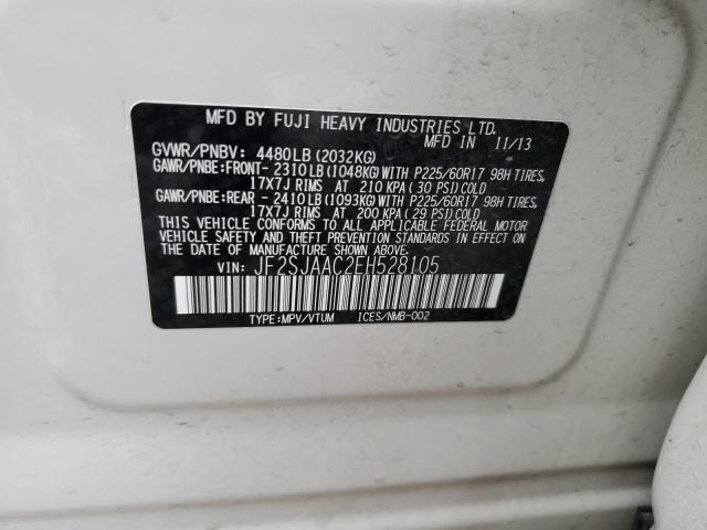 Photo 10 from auction – 2014 SUBARU FORESTER 2 with VIN JF2SJAAC2EH528105